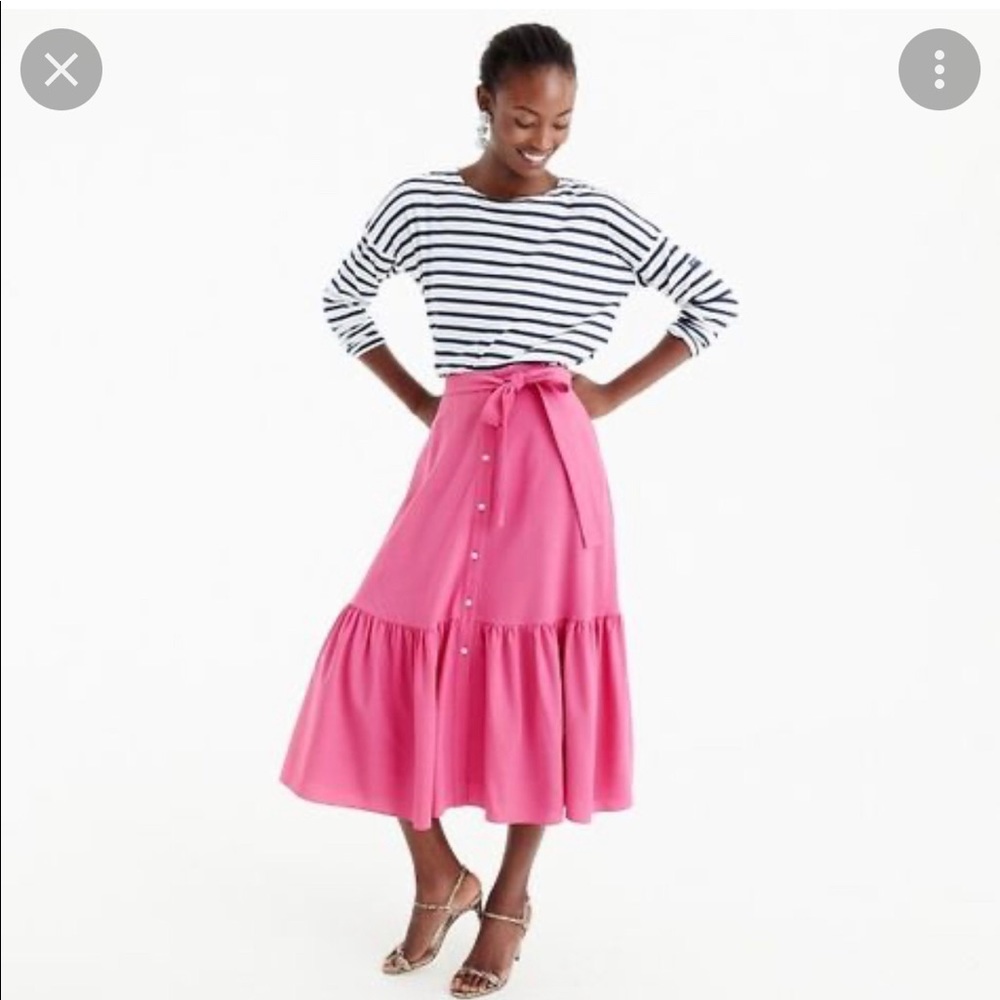 HOST PICk NWT J Crew Collection tie-waist button-front skirt in Italian wool SZ6